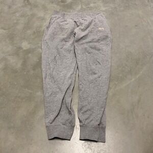 Stussy Stock Logo Sweatpants Mens Large Heather Grey Embroidered Joggers Pants